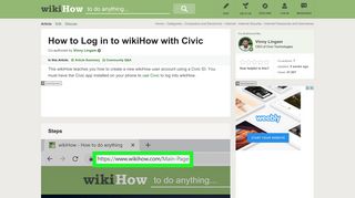 How to Log in to wikiHow with Civic: 10 Steps (with Pictures)