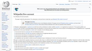 Wikipedia:New account - Wikipedia