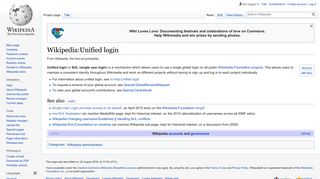 Wikipedia:Unified login - Wikipedia