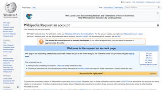 Wikipedia:Request an account - Wikipedia