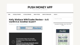 WikiTrader website - Push Money App