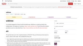 wikitree - npm