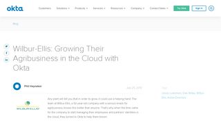 Wilbur-Ellis: Growing Their Agribusiness in the Cloud with Okta | Okta