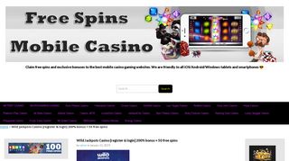 Wild Jackpots Casino [register & login] 200% bonus + 50 free spins