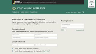 Log In or Create an Account | Scenic, Wild Delaware River