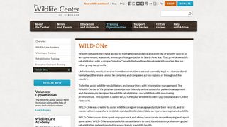 WILD-ONe | The Wildlife Center of Virginia