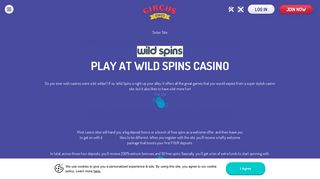 Wild Spins Casino | Play the UK's Best Casino & Slots - Circus Bingo