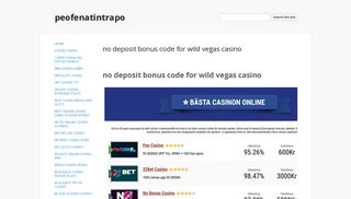 no deposit bonus code for wild vegas casino - peofenatintrapo