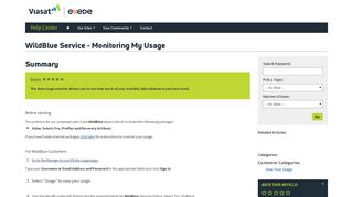 WildBlue Service - Monitoring My Usage - exede | Wildblue - Viasat