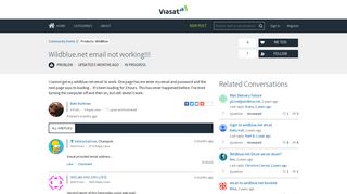 Wildblue.net email not working!!! | Viasat Internet Community