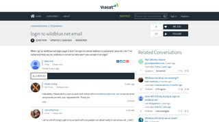 login to wildblue.net email | Viasat Internet Community