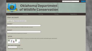 User account | Oklahoma Department of Wildlife Conservation