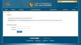 Login - California Department of Fish and Wildlife - CA.gov
