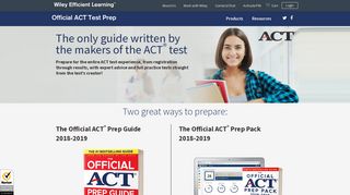 Official ACT Test Prep – Wiley Efficient Learning