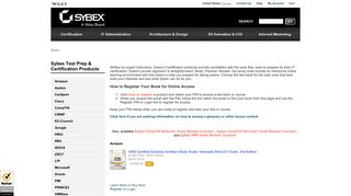 Sybex: Sybex Test Prep & Certification Products - Wiley