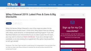 Wiley CIAexcel 2019: Latest Pros & Cons & Big Discounts - Legit Codes!