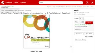 Wiley CIA Exam Review 2019 : Practice Of Internal Auditing - By S ...