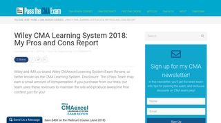Wiley CMA Learning System 2018: My Pros and Cons Report [Video]