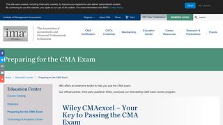 Preparing for the CMA Exam | IMA - The association of accountants ...