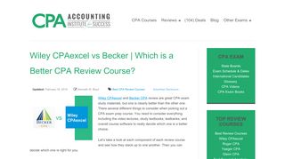 Wiley CPAexcel vs Becker CPA Review | Which is Better in 2019?