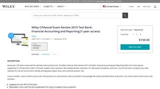 Wiley CPAexcel Exam Review 2019 Test Bank: Financial Accounting ...