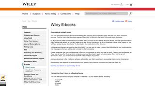Wiley: Wiley E-books
