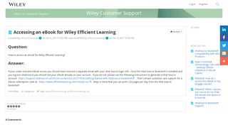Accessing an eBook for Wiley Efficient Learning | Wiley
