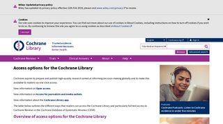 Cochrane Library access options | Cochrane Library