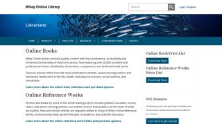 Online Books - Librarians - Wiley Online Library