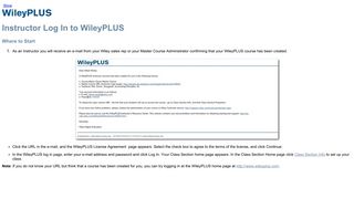 Instructor Log In to WileyPLUS
