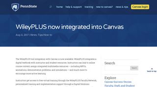 WileyPLUS now integrated into Canvas | Canvas