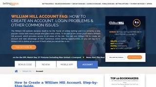 William Hill Account Login Problems? - Here's What to Do