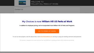 Contact Us - William Hill Perks at Work