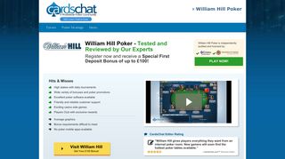 William Hill Poker 2019 - $2000 FREE WH Poker Bonus! - CardsChat