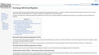 Exchange 365 Email Migration - Wiki - William Paterson University