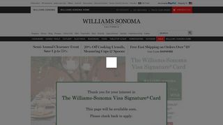 The Williams Sonoma Visa Signature Card | Williams Sonoma