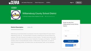 Jobs at Williamsburg County School District | CERRA Job Board