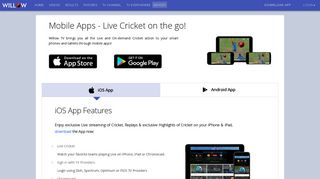 Watch Cricket on iOS, Android, Apple TV, Roku, Samsung ... - Willow.tv