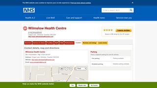 Contact - Wilmslow Health Centre - NHS