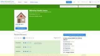 Reviews of Wilmslow Health Centre - Page 5 - iWantGreatCare