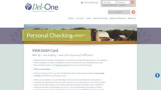 VISA Debit Card | Del-One FCU | Newark, DE - Wilmington, DE ...