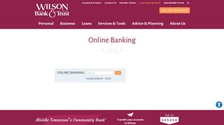 Online Banking - Wilson Bank & Trust