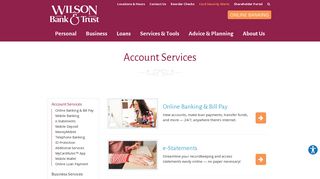 Account Services | Wilson Bank & Trust | Murfreesboro, TN - Gallatin ...