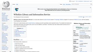 Wiltshire Library and Information Service - Wikipedia
