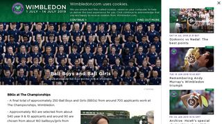 Ball Boys and Ball Girls - The Championships, Wimbledon 2018 ...