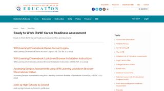 Ready to Work (R2W) Career Readiness Assessment - South Carolina ...