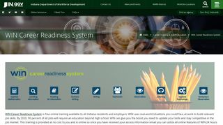 DWD: WIN Career Readiness System - IN.gov