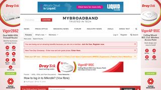 How to log in to Mikrotik? (Vox fibre) | MyBroadband