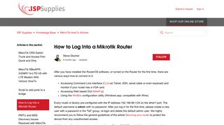 How to Log Into a Mikrotik Router – ISP Supplies