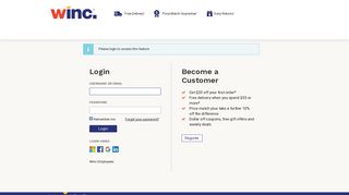 Login Prompt | Winc